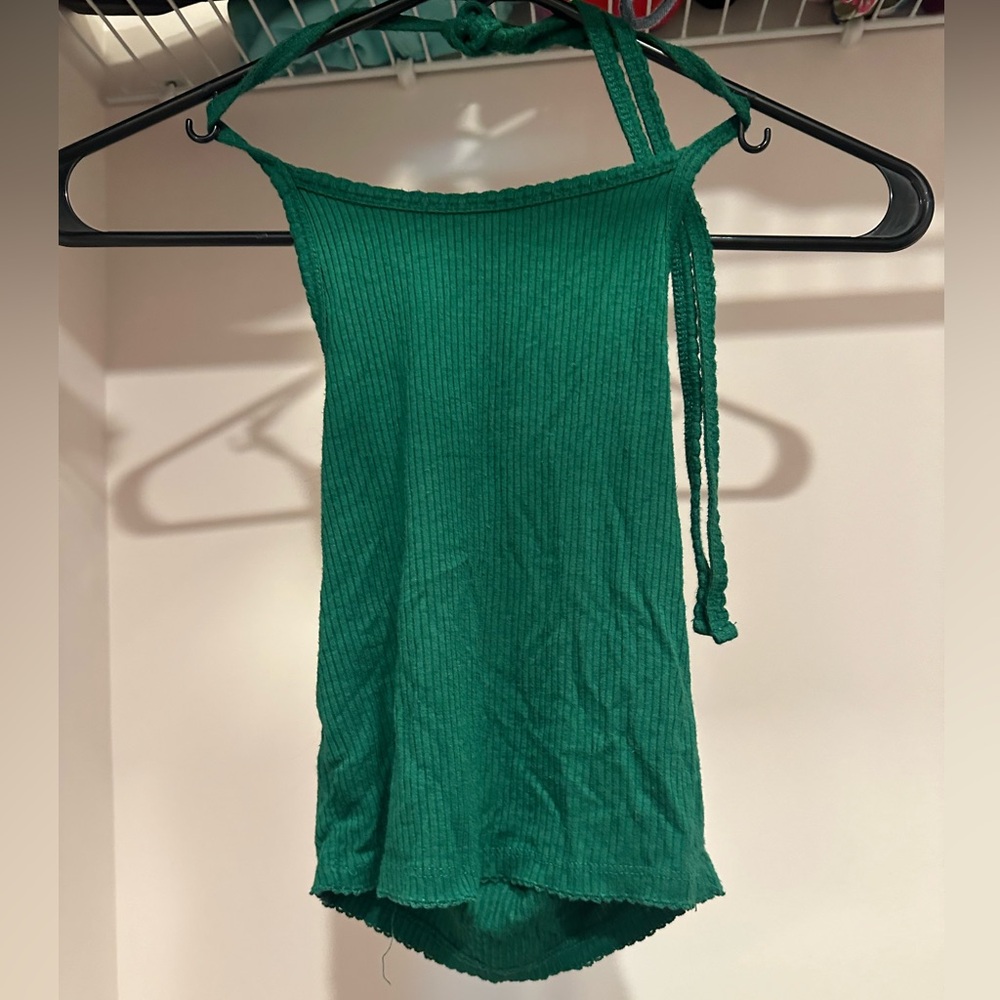 Green Halter neck tank top from American Eagle